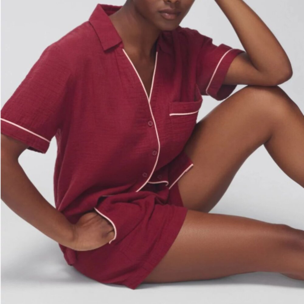 NWT Soma Cotton Gauze Short-Sleeve Pajama Set